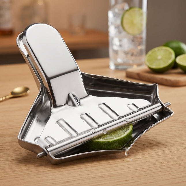 Cheqo® Citroenknijper - Citroenpersje - Citroenschijfpers - Citroenpers voor op Tafel - Citruspers voor Citroenpartjes - Lemon Squeezer - Limoenknijper - Bar Accessoires - voor Thee, Vis en Cocktails - Hero Lifestyle