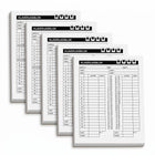 Cheqo® Scoreblok Klaverjassen Set van 5 x 50 Vel - Klaverjasblok - Kaartspel Accessoires - Scorelijst - Puntentelling voor 4 Personen - Kaartavond - voor Clubs en Toernooien - Voordeelverpakking - Hero Studio