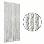Cheqo® Vliegengordijn 90x230 cm Grijs/Wit - Insectengordijn - Deurgordijn - Kattenstaart - Horgordijn - Hordeur - Pluche Strengen - Chenille - Gemêleerd - Muggengordijn - Vliegenhor - Anti Insecten - voor Deur, Tuindeur, Caravan en Camper - Hero Studio