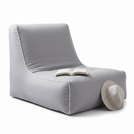 Cheqo® Opblaasbare Sofa Lichtgrijs - Zitzak Buiten - Opblaasbare Loungestoel - Lounge Fauteuil - Zitzak Volwassenen - Opblaasbare Stoel - Beanless Zitzak - Loungestoel voor Tuin - Relaxstoel - Ligstoel - Outdoor Sofa - Strandstoel - Campingstoel - Hero Studio