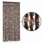 Cheqo® Vliegengordijn 90x210 cm Bruin - Insectengordijn - Deurgordijn - Kattenstaart - Horgordijn - Hordeur - Pluche Strengen - Chenille - Muggengordijn - Vliegenhor - Anti Insecten - voor Deur, Tuindeur, Balkondeur, Caravan en Camper - Hero Studio