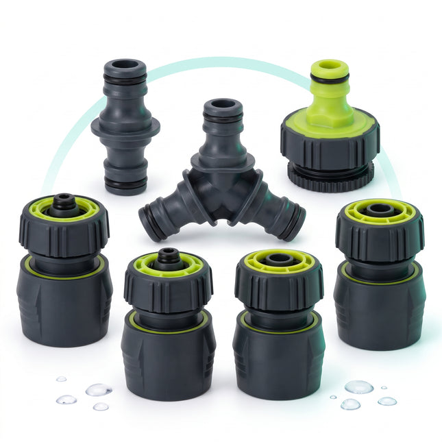 Cheqo® Tuinslang Koppelstukken Set 6-delig - Hero Studio (oude v0)