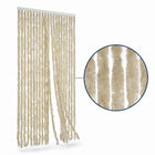 Cheqo® Vliegengordijn 90x210 cm Beige - Insectengordijn - Deurgordijn - Kattenstaart - Horgordijn - Hordeur - Pluche Strengen - Chenille - Muggengordijn - Vliegenhor - Anti Insecten - Creme - voor Deur, Tuindeur, Balkondeur, Caravan en Camper - Hero Studio (oude v0)