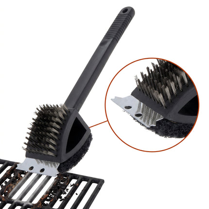 Cheqo® BBQ Borstel 3 in 1 Zwart - Hero Studio