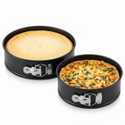 Cheqo® Springvorm Set van 2 - Bakvorm - Taartvorm met Antiaanbaklaag - Losse Bodem - Bakblik - Cakevorm - Cheesecake Vorm - Quichevorm - Rond - Non Stick - Taartbodem Vorm - Bakvormen Set voor Taarten en Cakes - Bakspullen - Zwart - Hero Studio (oude v0)