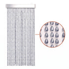 Cheqo® Kralengordijn 90x210 cm Grijs - Vliegengordijn - Deurgordijn - Insectengordijn - Horgordijn - Hordeur - Muggengordijn - Kunststof Kralen - Vliegenwerend - Vliegendeur - Anti Insecten - voor Deur, Terrasdeur, Schuur, Caravan en Camper - Hero Studio