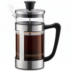 Cheqo® Cafetière - French Press - Koffiemaker - Koffiezetapparaat - Koffiepers - Koffiezetter - Coffee Maker - Glazen Kan met Filter - voor 8 Kopjes - RVS Houder - voor Verse Koffie - Handmatige Koffiezet met Zeef - Koffie Press voor Thuis - Hero Studio