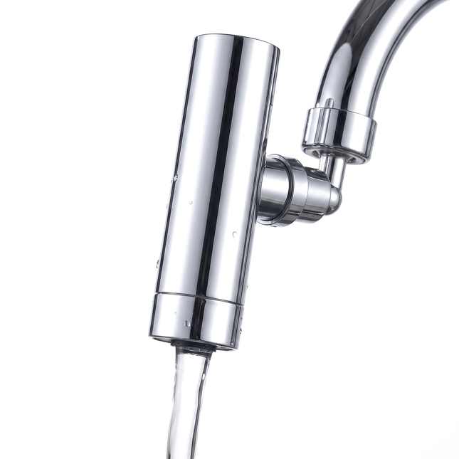 Cheqo® Kraan Opzetstuk - Kraanverlengstuk - Kraankop - Roterende Kraankop met Sproeikop voor Kraan - Draaibare Kraan - Keukenkraan Opzetstuk voor Badkamerkraan - Perlator - Straalregelaar met 3 Standen - Waterbesparend - 360 Graden Draaibaar - Hero Studio v2
