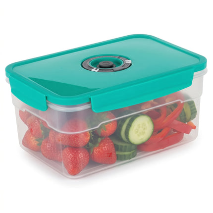 Cheqo® Vacuüm Vershouddoos - Voedselcontainer - Vacuüm Bewaardoos - Vershoudbakjes - Vacuümbox - Voorraaddoos - Opbergdoos met Deksel - Diepvriesbakjes - Meal Prep Bakjes - Vershoudbox met Datumindicator - Luchtdichte Voedseldoos - Vacuümdoos - Hero Studio