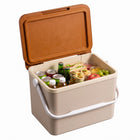 Cheqo® Koelbox Taupe - Passieve Koelbox - Draagbare Koelbox Zonder Stroom - Koelbox met Deksel en Draagbeugel - Koeltas voor Camping - Strand - Picknick - Auto - Boot en Festival - Thermobox - Koelkist voor Kamperen - Roadtrip en Onderweg - Hero Studio