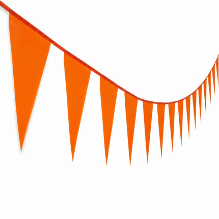 Cheqo® Vlaggenlijn Oranje - Vlaggetjes Slinger - Puntvlaggetjes - Vlaggenslinger - Oranje Vlaggen - Feestslinger - Oranje Versiering voor Koningsdag - Feestartikelen voor EK en WK Voetbal - Feestversiering voor Verjaardag en Themafeest - Hero Studio