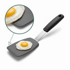 Cheqo® Siliconen Spatel Grijs/Zwart - Bakspatel - Pannenspatel - Keukenspatel - Kookspatel - Visspatel - Pannenkoekenspatel - Bakspaan - Flexibele Spatel - Hittebestendig - Vaatwasserbestendig - voor Anti-aanbakpannen - Keukengerei - Spatula - Hero Studio