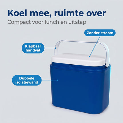 Cheqo® Koelbox Klein Draagbaar Blauw - Benefit Map