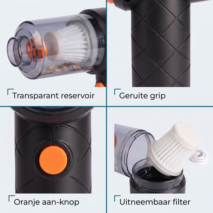Cheqo® Mini Stofzuiger - Handstofzuiger - Kruimeldief - Detail Split