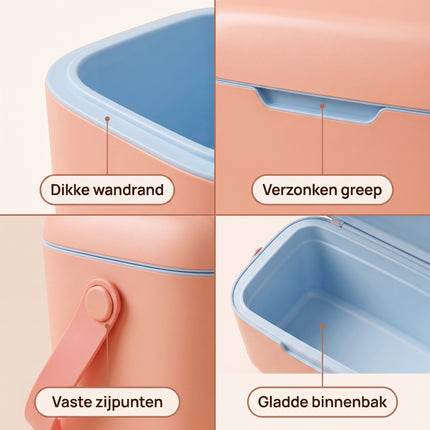 Cheqo® Koelbox - Kleine Koelbox 6 Liter - Koeltas - Draagbare Koelbox met Schouderband en Verstelbare Draagriem - Koelbox zonder Stroom - voor Picknick - Strand - Camping - Auto en Festival - Isolerende Lunchbox Koeler - Roze Koelboxje - Detail Split