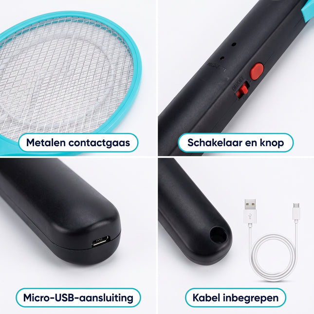 Cheqo® Elektrische Vliegenmepper Oplaadbaar USB - 3 (oude v0) [image_3]