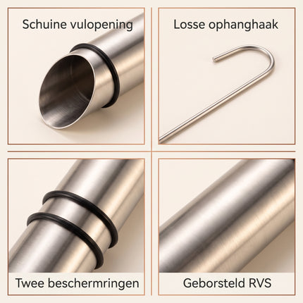 Cheqo® Waterverdamper Set van 2 - Luchtbevochtiger Radiator - Radiator Waterverdamper - Waterverdamper Verwarming - Luchtbevochtiger RVS - Waterbakje Radiator met Ophanghaak - Waterverdamper Hangend - Luchtvochtigheid Verhogen tegen Droge Lucht - Detail Split