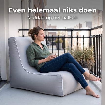 Cheqo® Opblaasbare Sofa Lichtgrijs - Zitzak Buiten - Opblaasbare Loungestoel - Lounge Fauteuil - Zitzak Volwassenen - Opblaasbare Stoel - Beanless Zitzak - Loungestoel voor Tuin - Relaxstoel - Ligstoel - Outdoor Sofa - Strandstoel - Campingstoel - Lifestyle