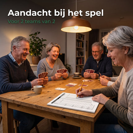 Cheqo® Scoreblok Klaverjassen Set van 5 x 50 Vel - Klaverjasblok - Kaartspel Accessoires - Scorelijst - Puntentelling voor 4 Personen - Kaartavond - voor Clubs en Toernooien - Voordeelverpakking - Lifestyle