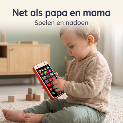 Cheqo® Speelgoedtelefoon - Kindertelefoon - Babytelefoon - Speelgoed Smartphone - Speeltelefoon - Kinder GSM - Educatief Speelgoed - Interactief Speelgoed - Peuterspeelgoed - Babyspeelgoed met Touchscreen - Dierengeluiden - Licht en Geluid - Lifestyle