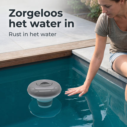 Cheqo® Chloordrijver - Chloordispenser - Chloor Dispenser - Chloordrijver Klein voor Zwembad - Jacuzzi en Spa - Chloortabletten Houder - Chloorverdeler - Zwembad Dobber - Drijvende Chloordobber - Chlorinator voor Bubbelbad - Verstelbaar - Lifestyle