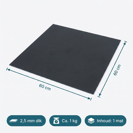 Cheqo® Anti Trillingsmat Wasmachine en Wasdroger - Antislipmat - Trillingsdemper - Geluidsdempende Mat - Anti Vibratiemat - Dempingsmat - Wasmachine Onderlegger - Vloerbeschermingsmat voor Vaatwasser en Fitnessapparaat - Trilmat - Grijs - Specs