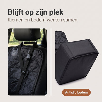 Cheqo® Hondenmand Auto - Autostoel Hond - Autostoel voor Honden - Automand Hond - Hondenstoel - Autozitje Hond - voor Achterbank en Voorstoel - voor Kleine en Middelgrote Honden - Puppy - Waterafstotend - Antislip - met Opbergvak - Reismand Hond - Bezwaarkiller