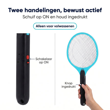 Cheqo® Elektrische Vliegenmepper Oplaadbaar USB - Bezwaarkiller