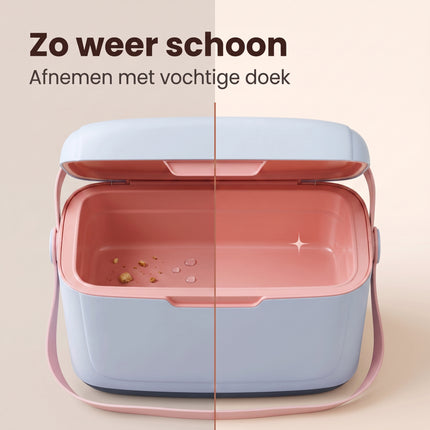 Cheqo® Koelbox - Draagbare Koelbox zonder Stroom - Passieve Koelbox voor Camping en Strand - Picknick Koelbox met Verstelbare Draagriem - Koelbox voor Auto - Isolatie Koelbox - Koeltas voor Festival en Onderweg - Blauwe Koelbox Lichtgewicht - Bezwaarkiller