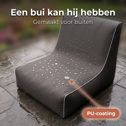 Cheqo® Opblaasbare Sofa Donkergrijs - Opblaasbare Loungestoel - Zitzak Buiten - Zitzak Volwassenen - Opblaasbare Stoel - Lounge Fauteuil - Opblaasbare Zetel - Outdoor Sofa - Relaxstoel - Tuinstoel voor Terras - Campingstoel - Strandstoel - Bezwaarkiller