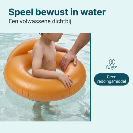 Cheqo® Zwemband Oranje - Zwemring - Opblaasbare Zwemband voor Volwassenen en Kinderen - Zwembad Speelgoed - Waterspeelgoed - Zwembad Accessoires - Opblaasband Groot - Drijfband - Float Tube voor Zwembad en Strand - Zwembenodigdheden Zomer - Bezwaarkiller
