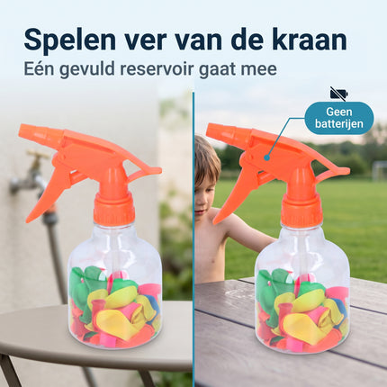 Cheqo® Waterballonnen Pomp Set van 50 - Waterballonnen - Waterballon Vuller - Waterbommen - Ballonpomp - Handpomp voor Ballonnen Vullen - Watergevecht - Buitenspeelgoed - Waterspeelgoed voor Kinderen - Zomer - Tuin - Kinderfeestje - Waterpret - Bezwaarkiller