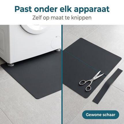 Cheqo® Anti Trillingsmat Wasmachine en Wasdroger - Antislipmat - Trillingsdemper - Geluidsdempende Mat - Anti Vibratiemat - Dempingsmat - Wasmachine Onderlegger - Vloerbeschermingsmat voor Vaatwasser en Fitnessapparaat - Trilmat - Grijs - Bezwaarkiller