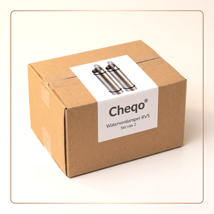 Cheqo® Waterverdamper Set van 2 - Luchtbevochtiger Radiator - Radiator Waterverdamper - Waterverdamper Verwarming - Luchtbevochtiger RVS - Waterbakje Radiator met Ophanghaak - Waterverdamper Hangend - Luchtvochtigheid Verhogen tegen Droge Lucht - Verpakking