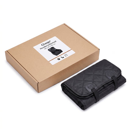 Cheqo® Hondenmand Auto - Autostoel Hond - Autostoel voor Honden - Automand Hond - Hondenstoel - Autozitje Hond - voor Achterbank en Voorstoel - voor Kleine en Middelgrote Honden - Puppy - Waterafstotend - Antislip - met Opbergvak - Reismand Hond - Verpakking