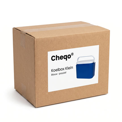 Cheqo® Koelbox Klein Draagbaar Blauw - Verpakking