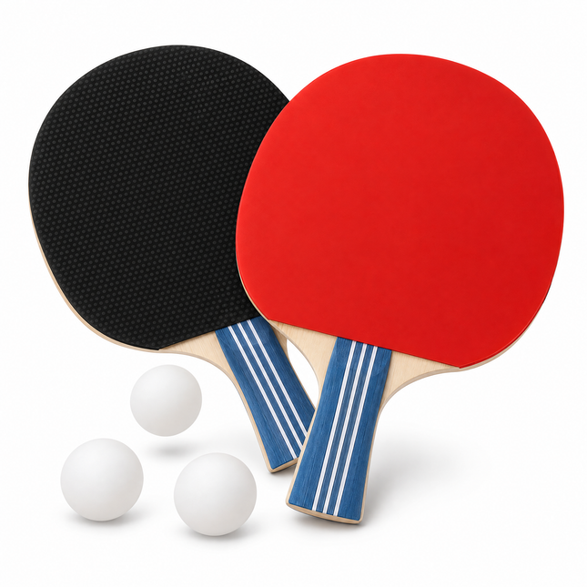infographic opus55 hoofdafbeelding - Cheqo® Tafeltennisset met 2 Batjes en 3 Ballen in Opbergtas