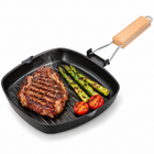infographic opus55 hoofdafbeelding - Cheqo® Grillpan Vierkant met Inklapbaar Houten Handvat
