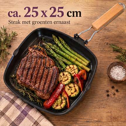 infographic opus55 infographic 5 - Cheqo® Grillpan Vierkant met Inklapbaar Houten Handvat