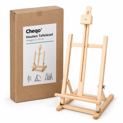 infographic opus55 verpakking - Cheqo® Schildersezel Tafelmodel