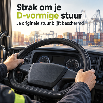 infographic opus55 infographic 1 - Cheqo® Stuurhoes Vrachtwagen D-Vorm Leerlook Zwart met Witte Stiksels