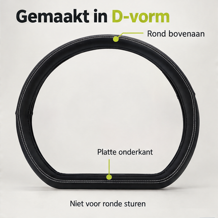 infographic opus55 infographic 2 - Cheqo® Stuurhoes Vrachtwagen D-Vorm Leerlook Zwart met Witte Stiksels