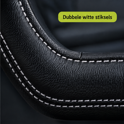 infographic opus55 infographic 3 - Cheqo® Stuurhoes Vrachtwagen D-Vorm Leerlook Zwart met Witte Stiksels