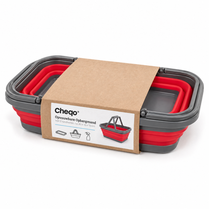 infographic opus55 verpakking - Cheqo® Opvouwbare Opbergmand met Handvatten