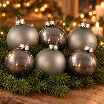infographic opus55 hoofdafbeelding - Cheqo® Glazen Kerstballen Zilver