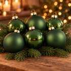 infographic opus55 hoofdafbeelding - Cheqo® Glazen Kerstballen Groen