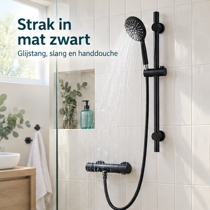 infographic opus55 infographic 1 - Cheqo® Doucheset Mat Zwart met Glijstang