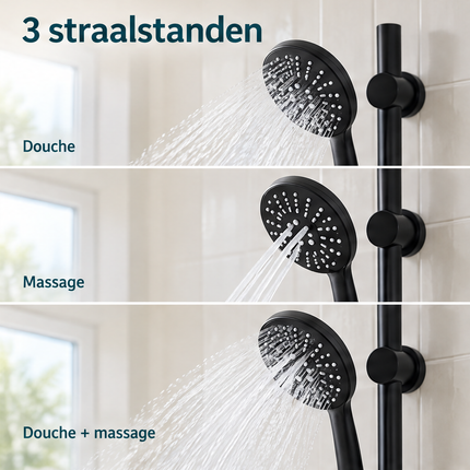 infographic opus55 infographic 2 - Cheqo® Doucheset Mat Zwart met Glijstang