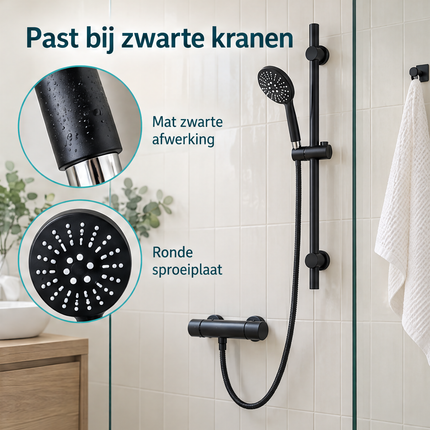 infographic opus55 infographic 6 - Cheqo® Doucheset Mat Zwart met Glijstang
