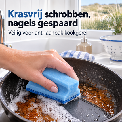 infographic opus55 infographic 1 - Cheqo® Schuursponzen met Greep Set van 2 Krasvrij